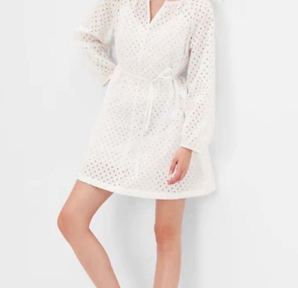 Gap Eyelet Mini Dress White Size XL